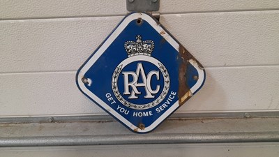 Lot 541 - RAC ENAMEL SIGN 11" x 11"