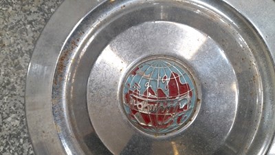 Lot 123 - SELECTION OF LIGHTS, HORNS & TRIUMPH WHEEL HUB CAPS