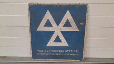 Lot 231 - M.O.T TESTING STATION SIGN 24" X 24"