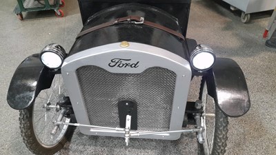 Lot 779 - WOODEN HAND-BUILT FORD MODEL T PICKUP, WITH WORKING LIGHTS