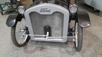 Lot 779 - WOODEN HAND-BUILT FORD MODEL T PICKUP, WITH WORKING LIGHTS