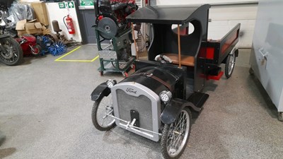 Lot 779 - WOODEN HAND-BUILT FORD MODEL T PICKUP, WITH WORKING LIGHTS
