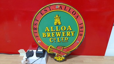 Lot 451 - ALLOA BREWERY CO LTD ENAMEL SIGN 14" X 12"