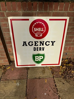 Lot 19 - METAL SHELL BP SIGN 36" x 36"