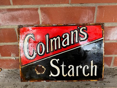 Lot 39 - COLMAN'S STARCH SIGN 14" X 9.5"