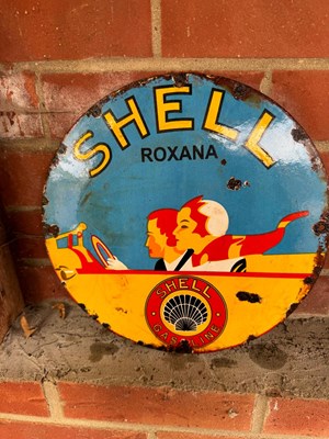 Lot 43 - SHELL ENAMEL SIGN 12" DIA