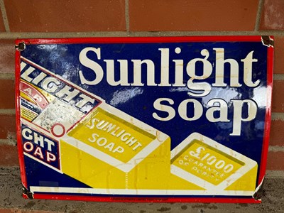 Lot 61 - SUNLIGHT ENAMEL SIGN 18" X 12"