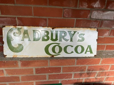 Lot 79 - CADBURY'S ENAMEL SIGN 29.5" X 9.5"