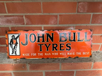 Lot 107 - JOHN BULL ENAMEL SIGN 24" X 8"