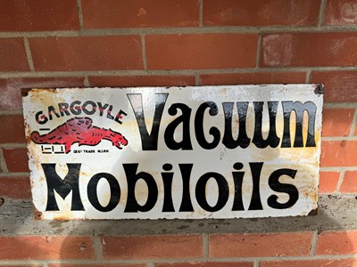 Lot 113 - GARGOYLE ENAMEL SIGN 24" X 11"