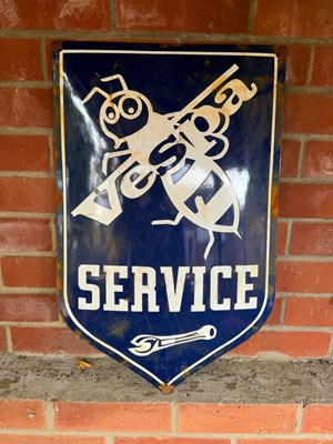 Lot 173 - VESPA ENAMEL SIGN 23.5" X 15"