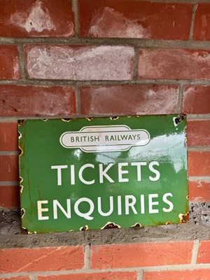 Lot 217 - BRITISH RAILWAY ENAMEL SIGN 14" X 9.5"