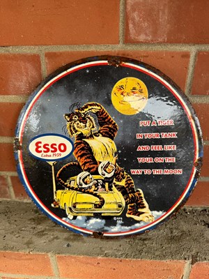 Lot 329 - ESSO ENAMEL SIGN 12" DIA