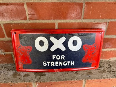 Lot 399 - OXO ENAMEL SIGN 15.5 " x 8"