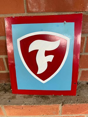 Lot 423 - FIRESTONE ENAMEL SIGN 12" X 10.5"