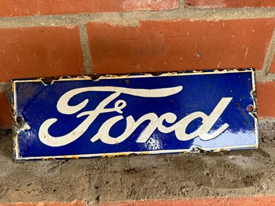 Lot 461 - FORD ENAMEL SIGN 12" X 4"