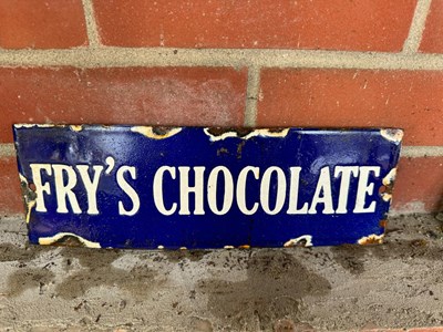 Lot 483 - FRYS ENAMEL SIGN 12" X 4"