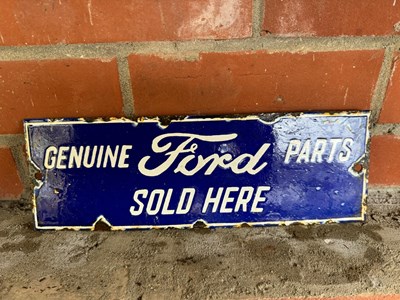 Lot 495 - FORD ENAMEL SIGN 12" X 4"