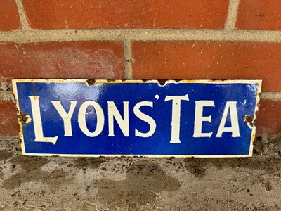 Lot 501 - LYONS TEA ENAMEL SIGN 12" X 4"