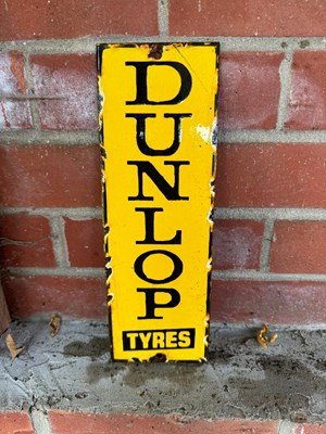 Lot 521 - DUNLOP ENAMEL SIGN 12" X 4"