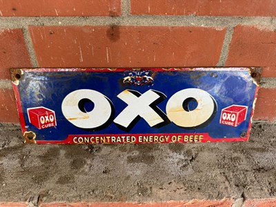 Lot 533 - OXO ENAMEL SIGN 12" X 4"