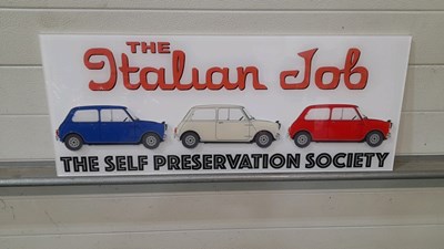 Lot 383 - PERSPEX 3D EFFECT ITALIAN JOB SIGN/PICTURE 33" x 13"