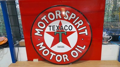 Lot 615 - TEXACO MOTOR SPIRIT MOTOR OIL 30" DIA