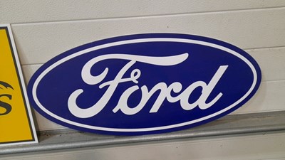 Lot 679 - PLASTIC WALL FILLER SIGNS FORD & LOTUS