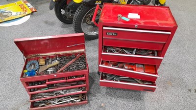 Lot 277 - CLARKE STACKING TOOL BOX COMPLETE WITH TOOLS