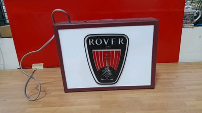 Lot 849 - ROVER LIGHT UP SIGN 16" X 12"