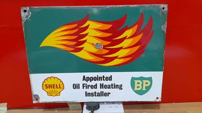 Lot 771 - BP / SHELL ENAMEL SIGN 18" X 13"