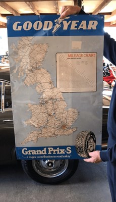 Lot 551 - GOODYEAR GRAND PRIX TYRE MAP SIGN