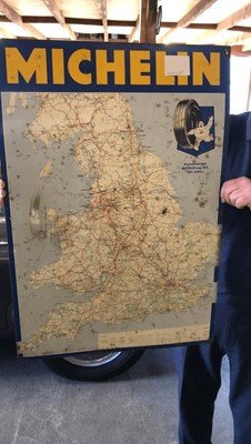 Lot 553 - MICHELIN ROAD MAP TIN SIGN