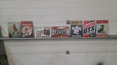 Lot 773 - SELECTION OF REPRO WALL FILLER SIGNS 12" X 8"