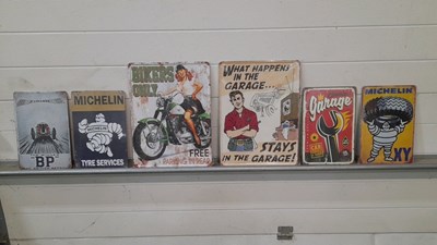 Lot 821 - SELECTION OF REPRO WALL FILLER SIGNS 12" X 8" & 16" X 12"