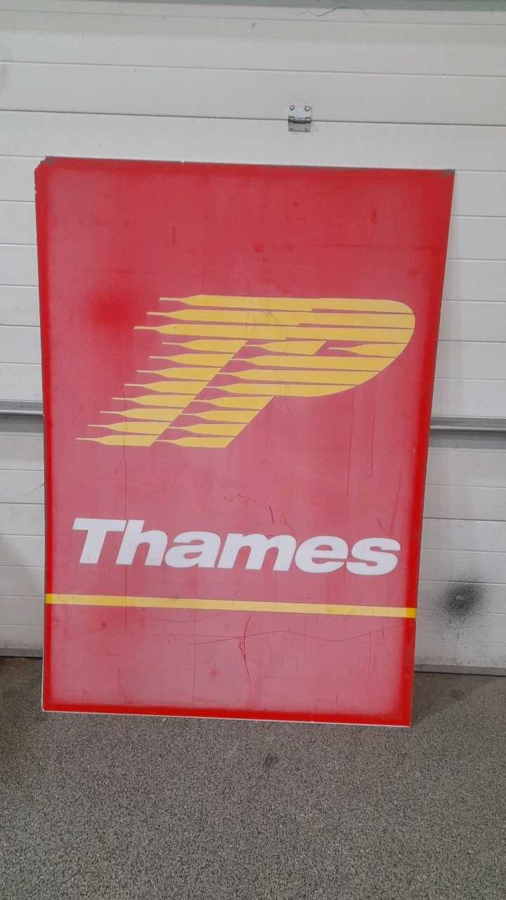 Lot 791 - TP THAMES PLASTIC SIGN 70" X 48"