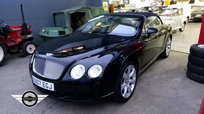 Lot 796 - 2007 BENTLEY CONTINENTAL GTC AUTO