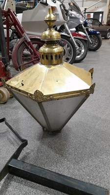 Lot 13 - LARGE BRASS LAMP 32" TALL