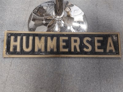 Lot 66 - VINTAGE LOGO NAME PLATE: HUMMERSEA