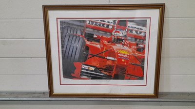 Lot 155 - LIMITED EDITION FRAMED PRINT OF MICHAEL SCHUMACHER