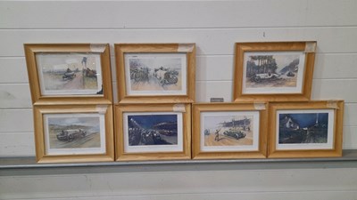 Lot 547 - 7 X FRAMED RACING CAR PRINTS 15" X 11"