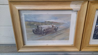 Lot 547 - 7 X FRAMED RACING CAR PRINTS 15" X 11"