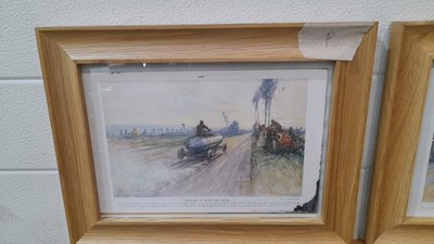 Lot 547 - 7 X FRAMED RACING CAR PRINTS 15" X 11"