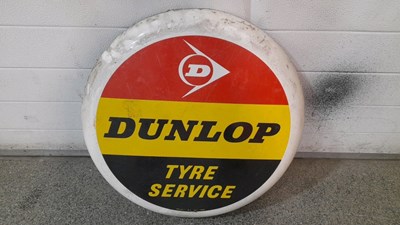 Lot 73 - DUNLOP TYRES ROUND ALUMINIUM SIGN 24" DIA