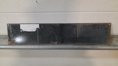 Lot 307 - POST & CHRONICLE ENAMEL SIGN 19" X 4"