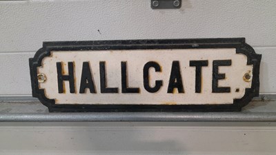 Lot 329 - HALLGATE CAST IRON STREET SIGN 21" X 7"