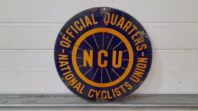 Lot 603 - NCU ENAMEL ROUND SIGN 18" DIA