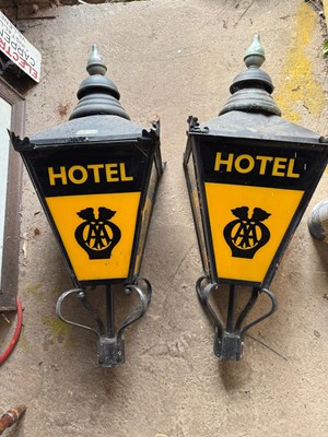 Lot 19 - PAIR OF AA HOTEL STYLE LAMPS 42" TALL