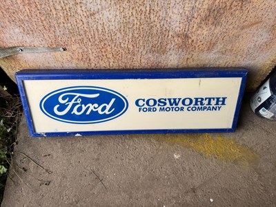 Lot 31 - FORD COSWORTH MOTOR COMPANY LIGHT UP SIGN 37" X 12"