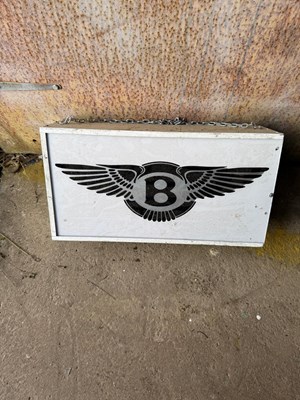 Lot 59 - BENTLEY LIGHT UP SIGN 24" X 12"